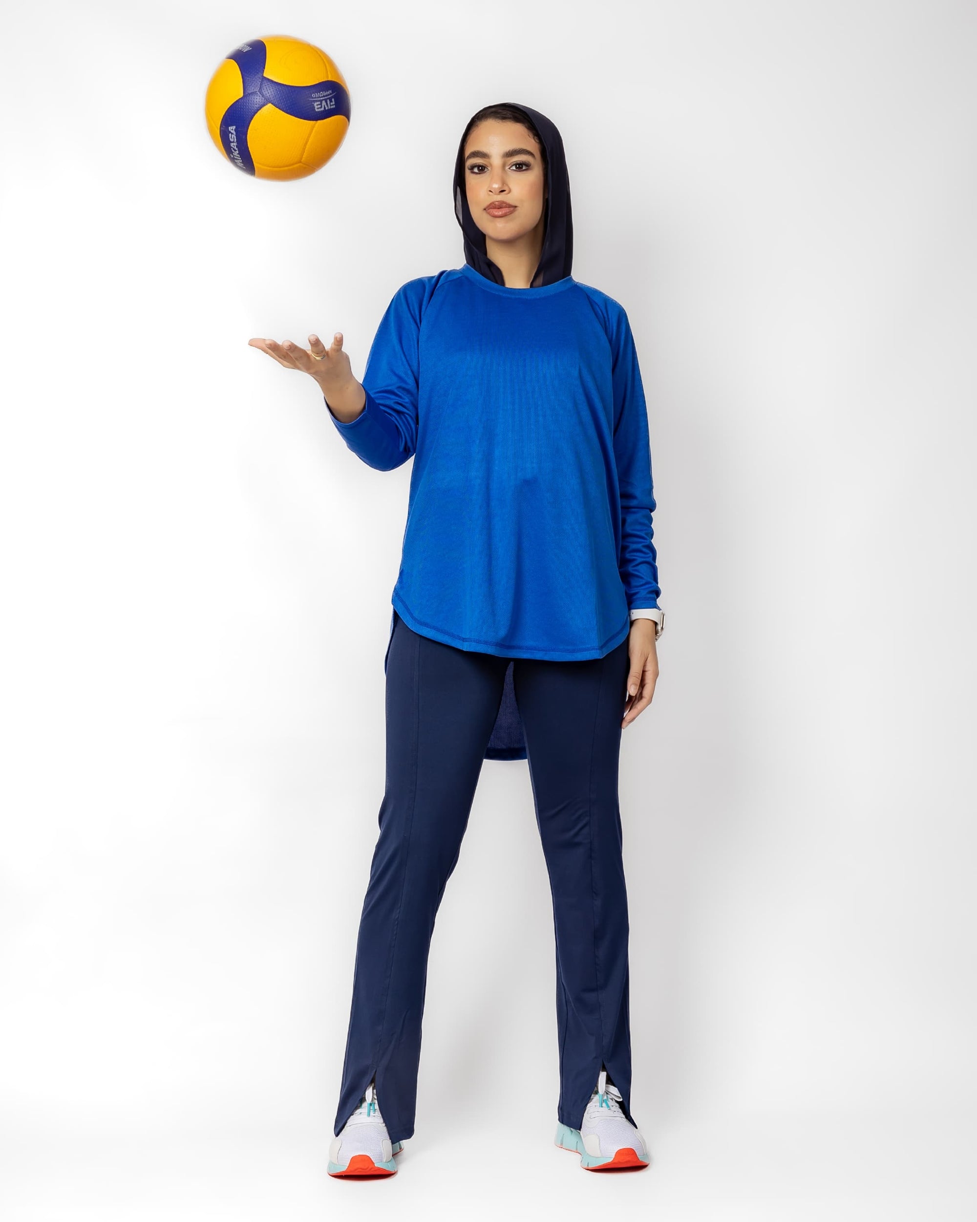 Navy Blue Split Pants
