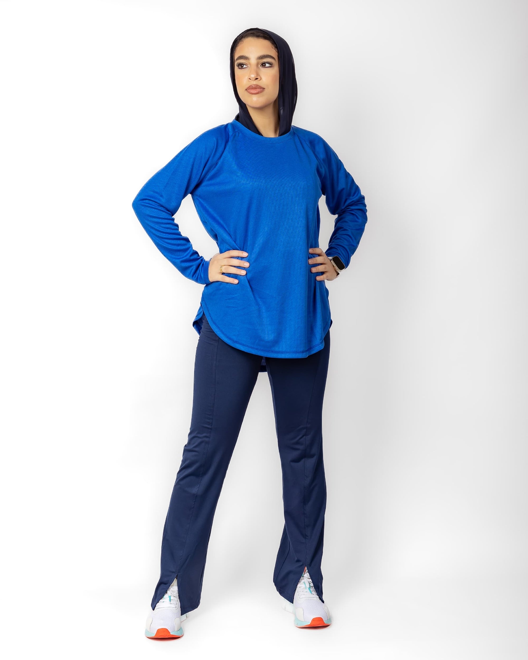 Navy Blue Split Pants