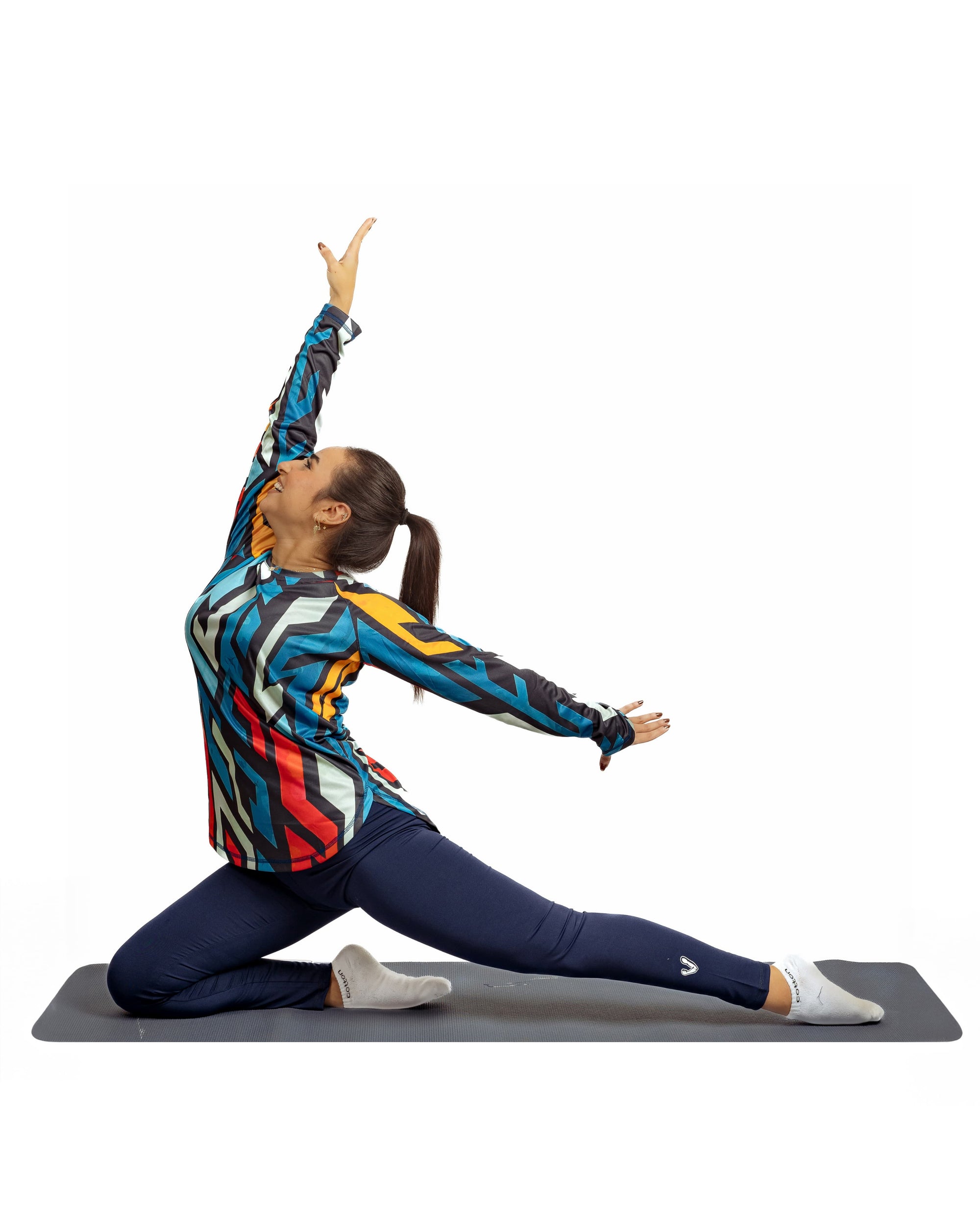 Navy blue shape leggings