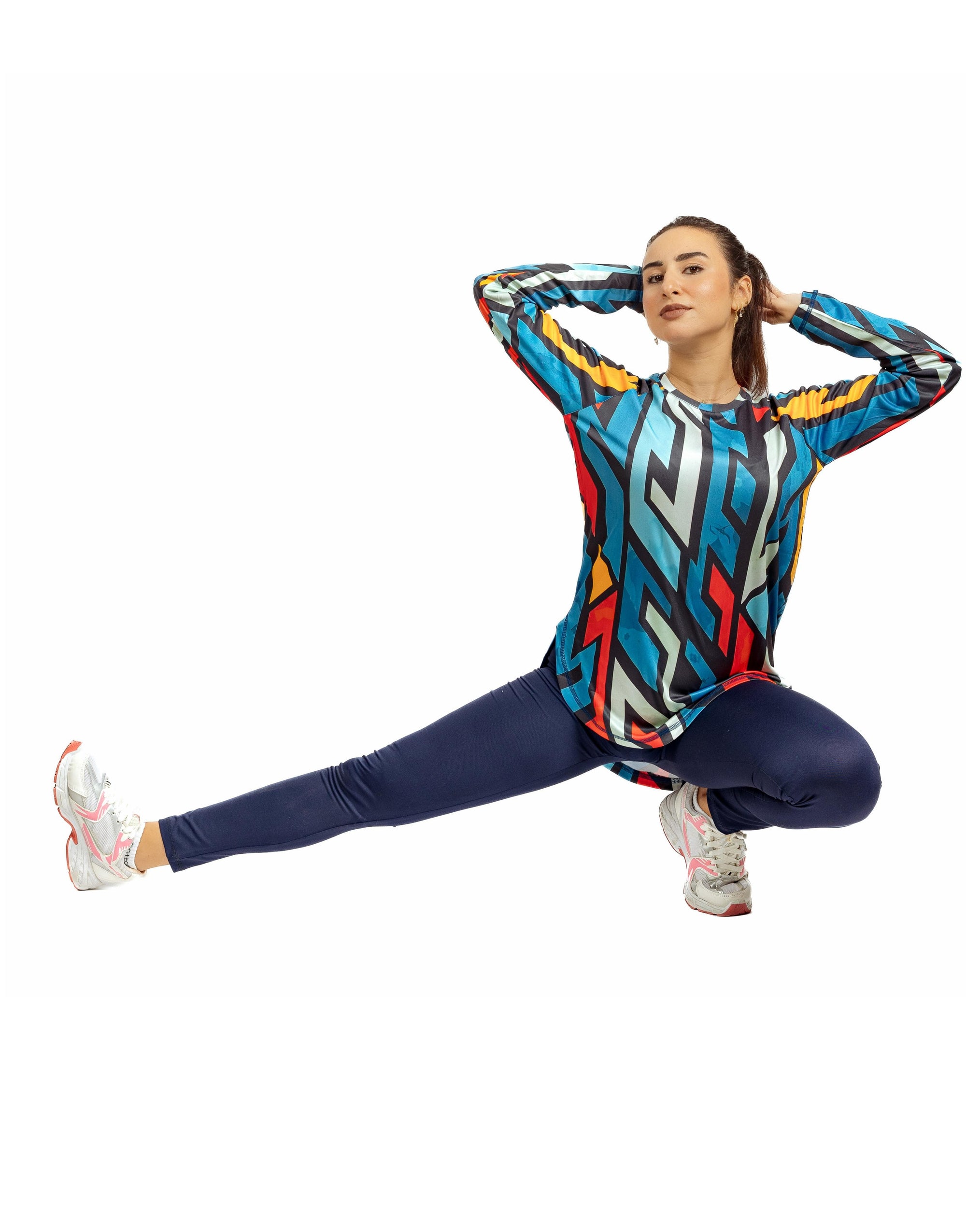 Navy blue shape leggings