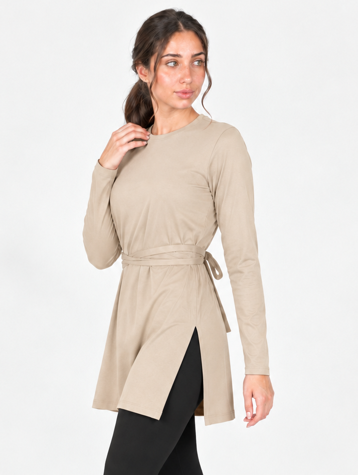Cross wrap top (beige)