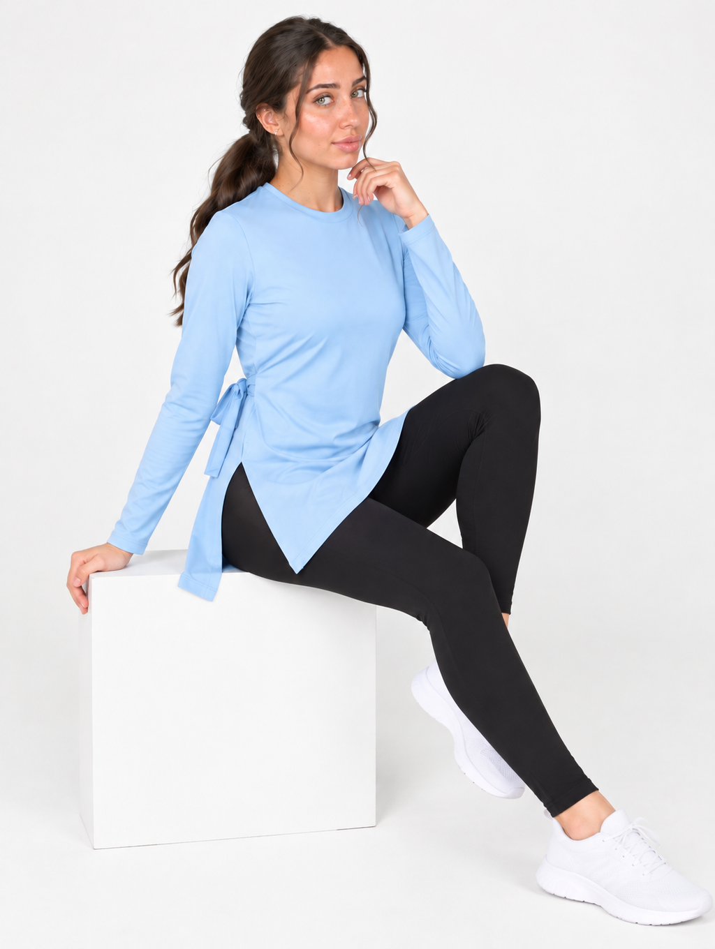 Cross wrap top (Sky)