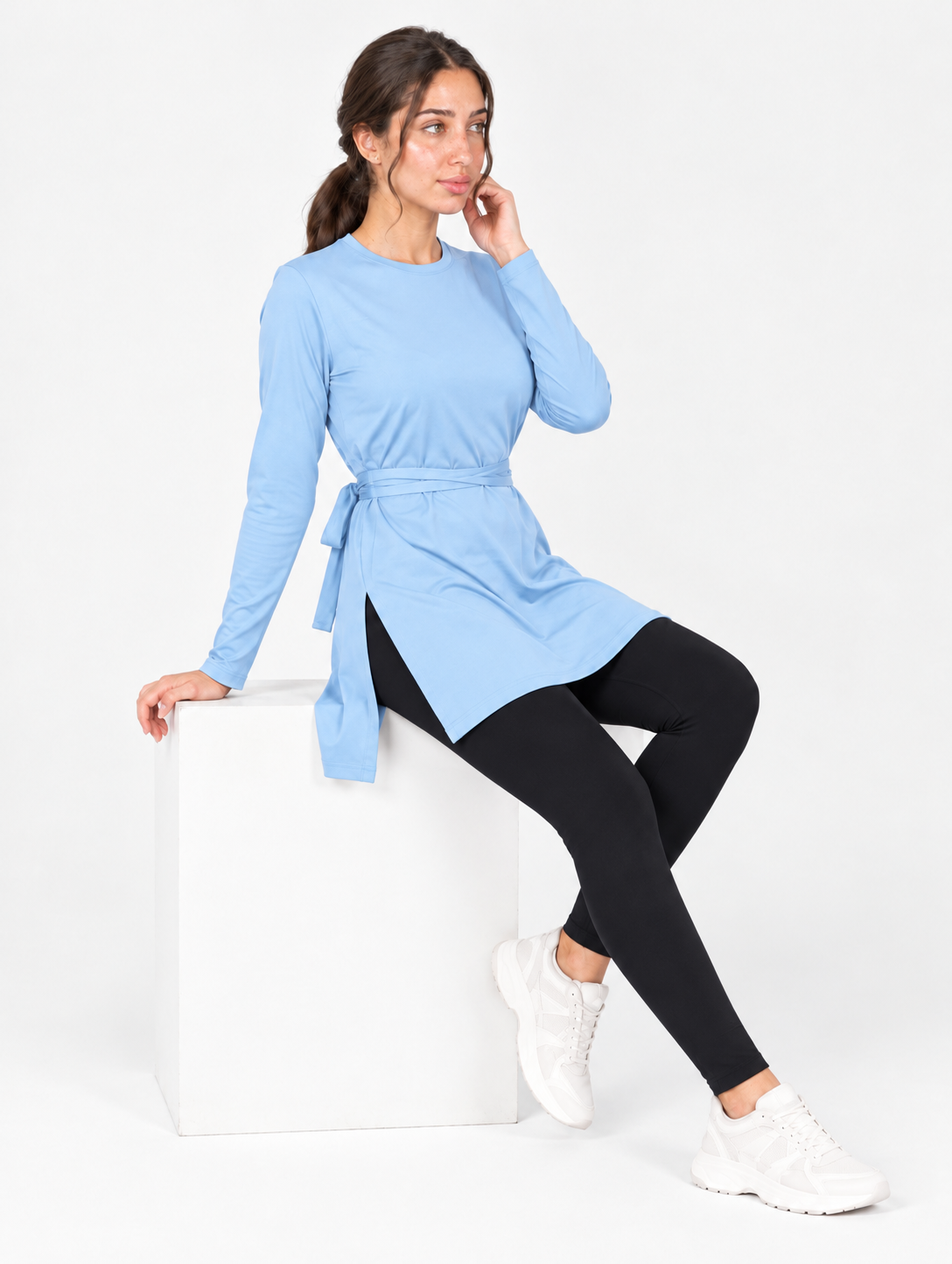 Cross wrap top (Sky)